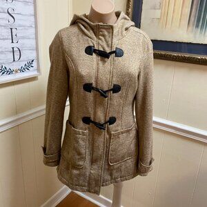 Yoki Camel Brown Coat Hood Zipper Toggles Sz S